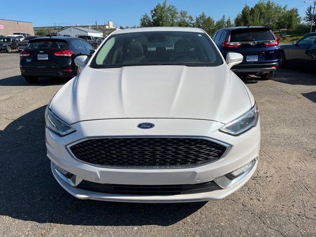 Used 2017 Ford Fusion Platinum with VIN 3FA6P0K98HR222028 for sale in Hibbing, Minnesota